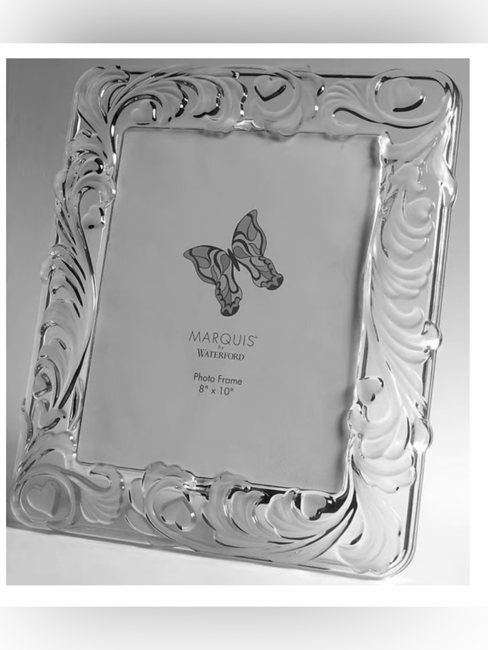 “Yours Truly” Marquis by Waterford Crystal 8x10 Ornate Hearts Frame